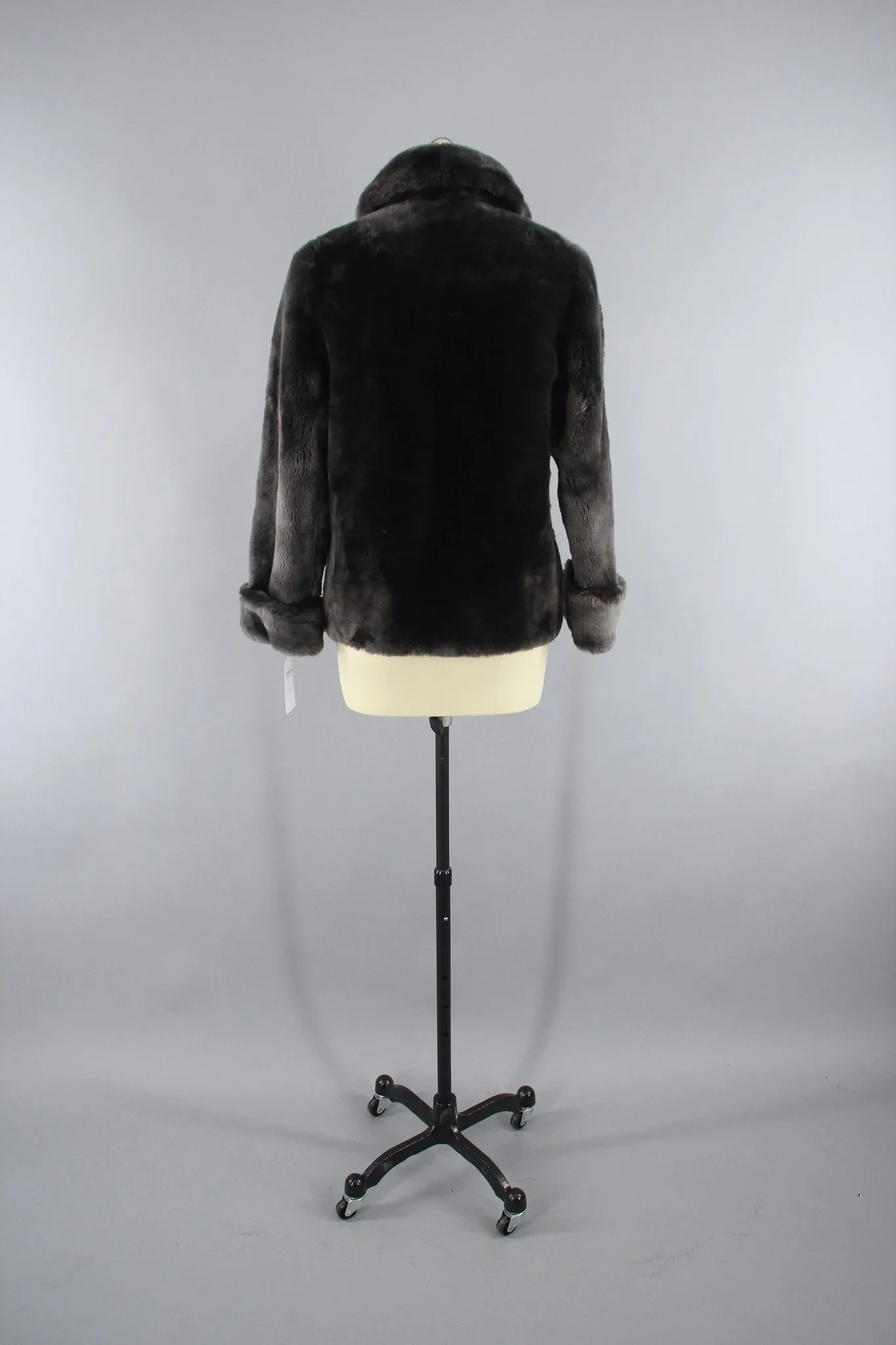 1950s Mouton Fur Coat in SILVER Brown