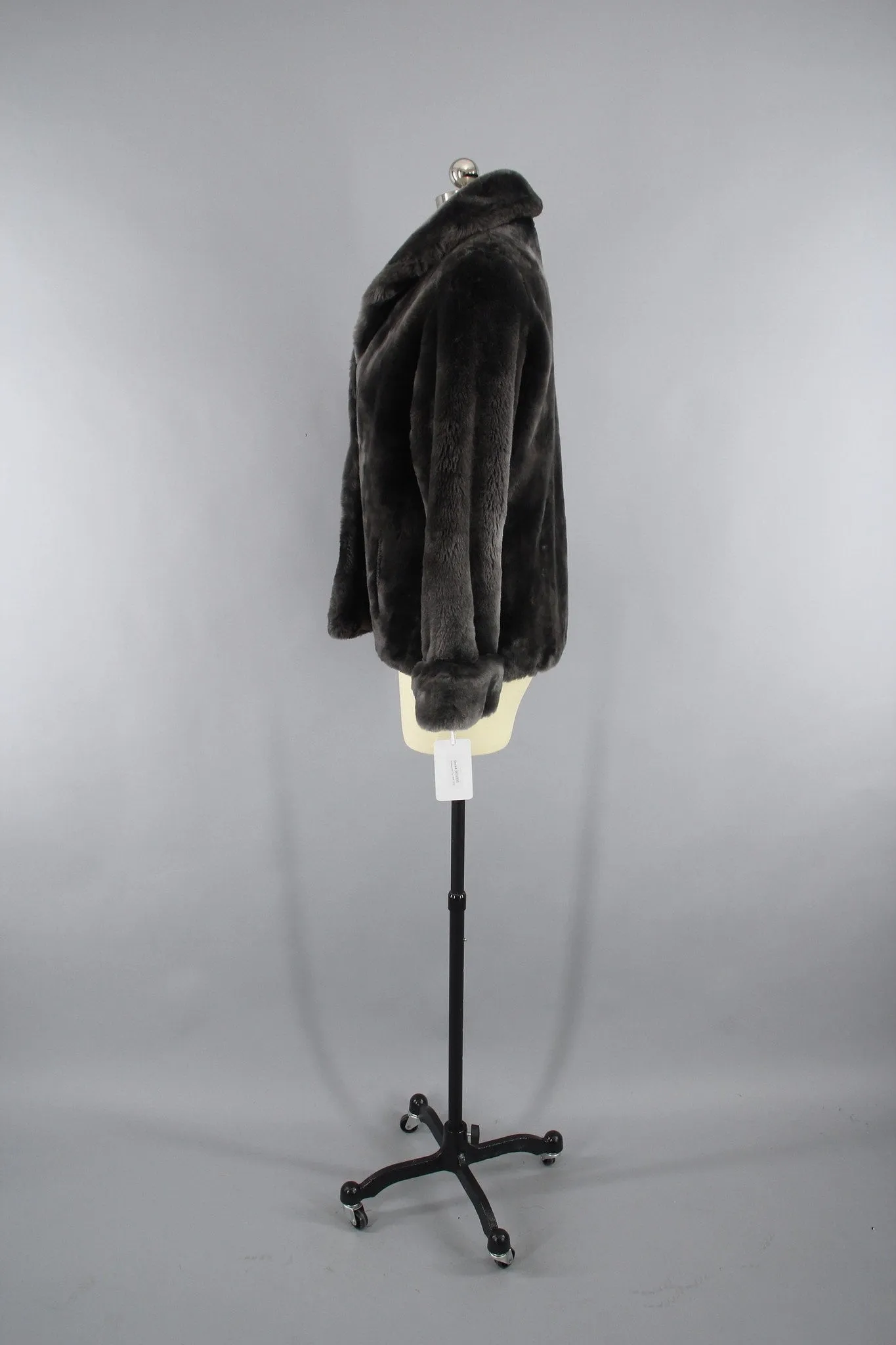 1950s Mouton Fur Coat in SILVER Brown