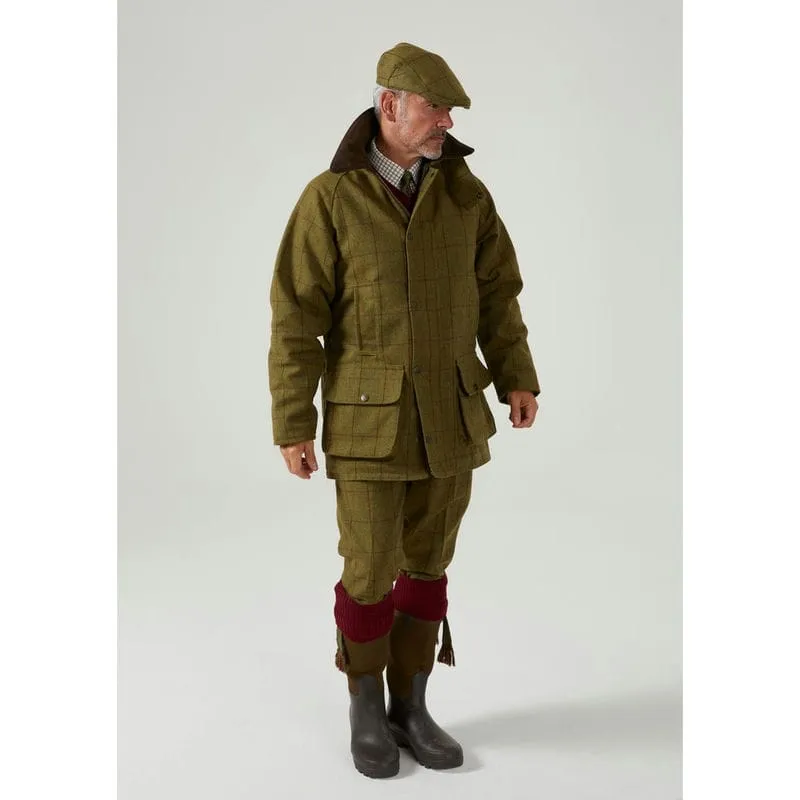 Alan Paine Rutland Mens Tweed Shooting Coat - Lichen