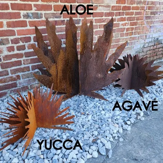 Aloe Metal Sculpture - Succulent Metal Sculpture - Succulent Plants - Yard Art Metal Sculptures - Yucca - Agave