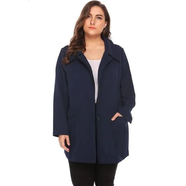 ANALUKE Single-Breasted Blazer Coat