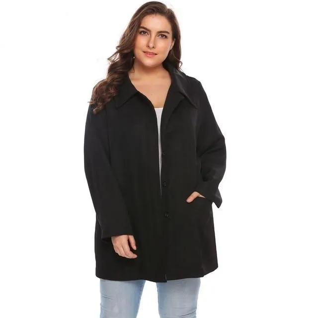 ANALUKE Single-Breasted Blazer Coat