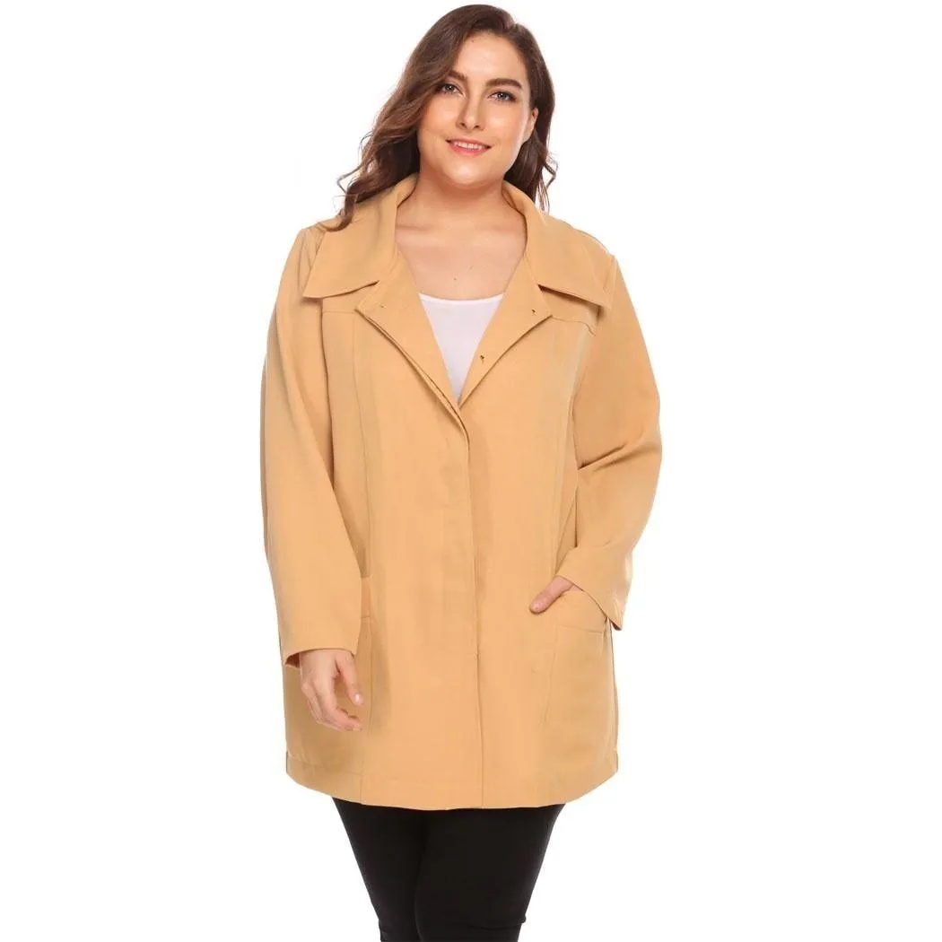 ANALUKE Single-Breasted Blazer Coat