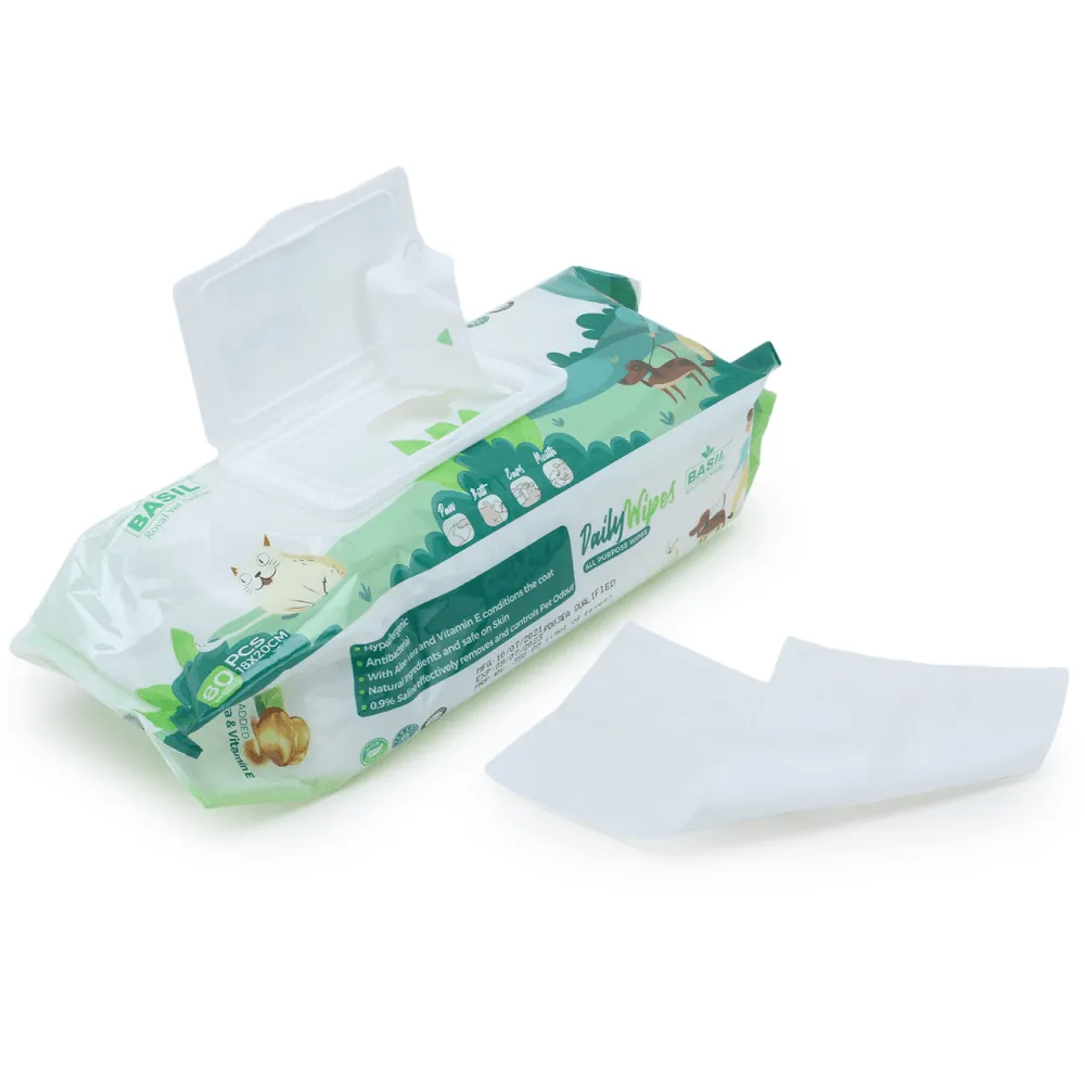 Basil All Purpose Wet Wipes (18x20 cm)