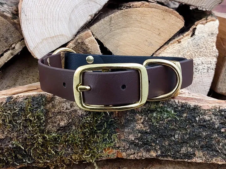 Black & Dark Brown Waterproof Collar