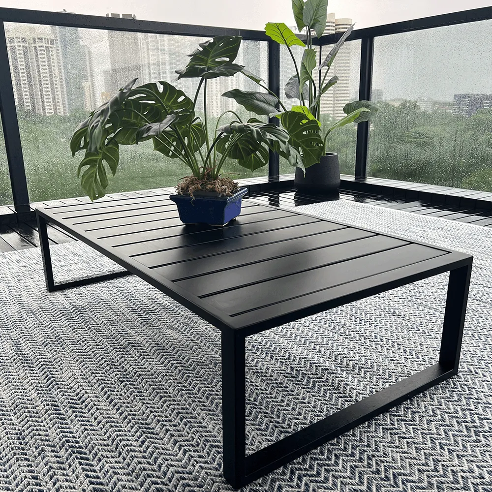 Cove Outdoor Black Coffee Table by Zest Livings