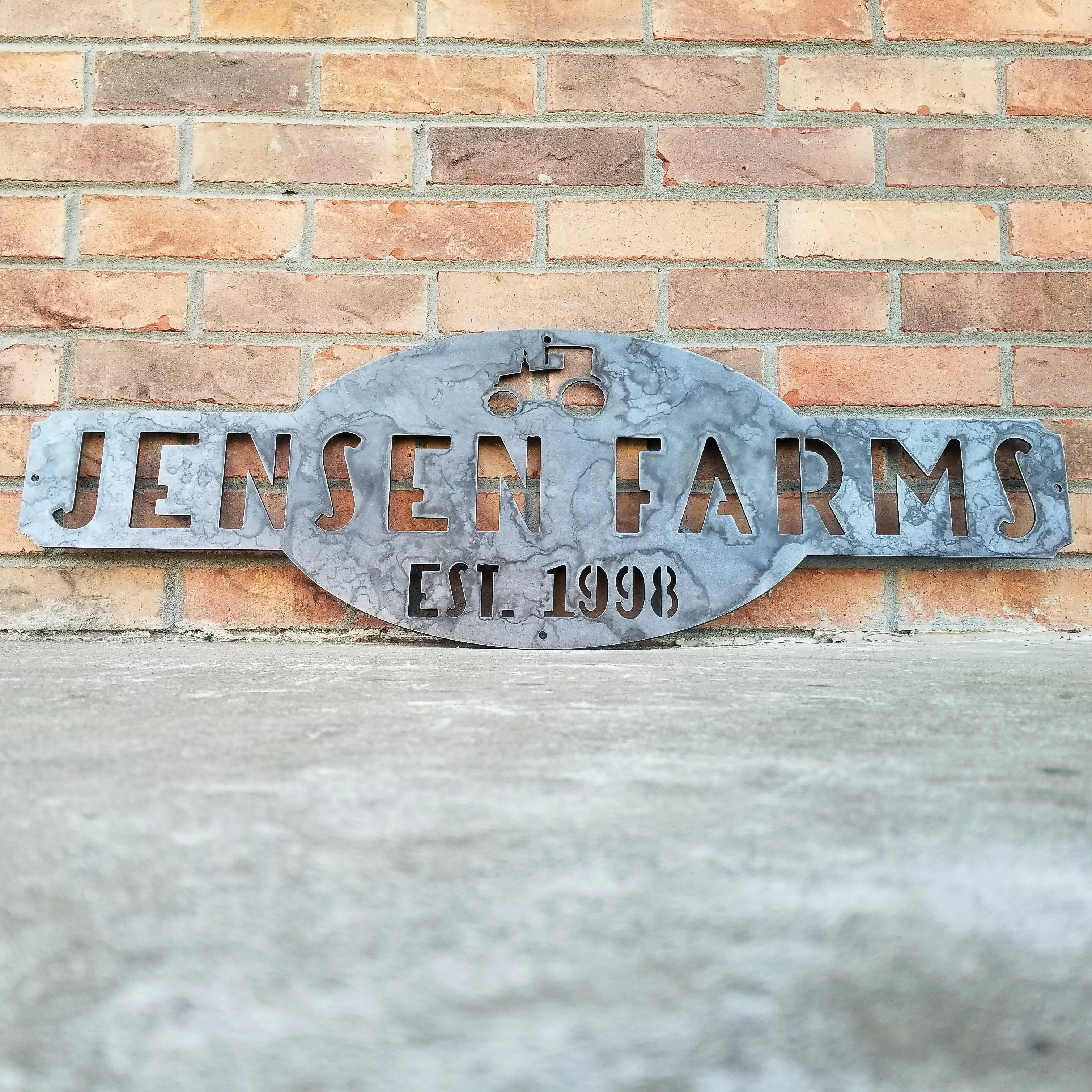 Custom Metal Country Farmhouse Sign - Personalized  Ranch Sign - Garage Signs - Outdoor Garden Decor