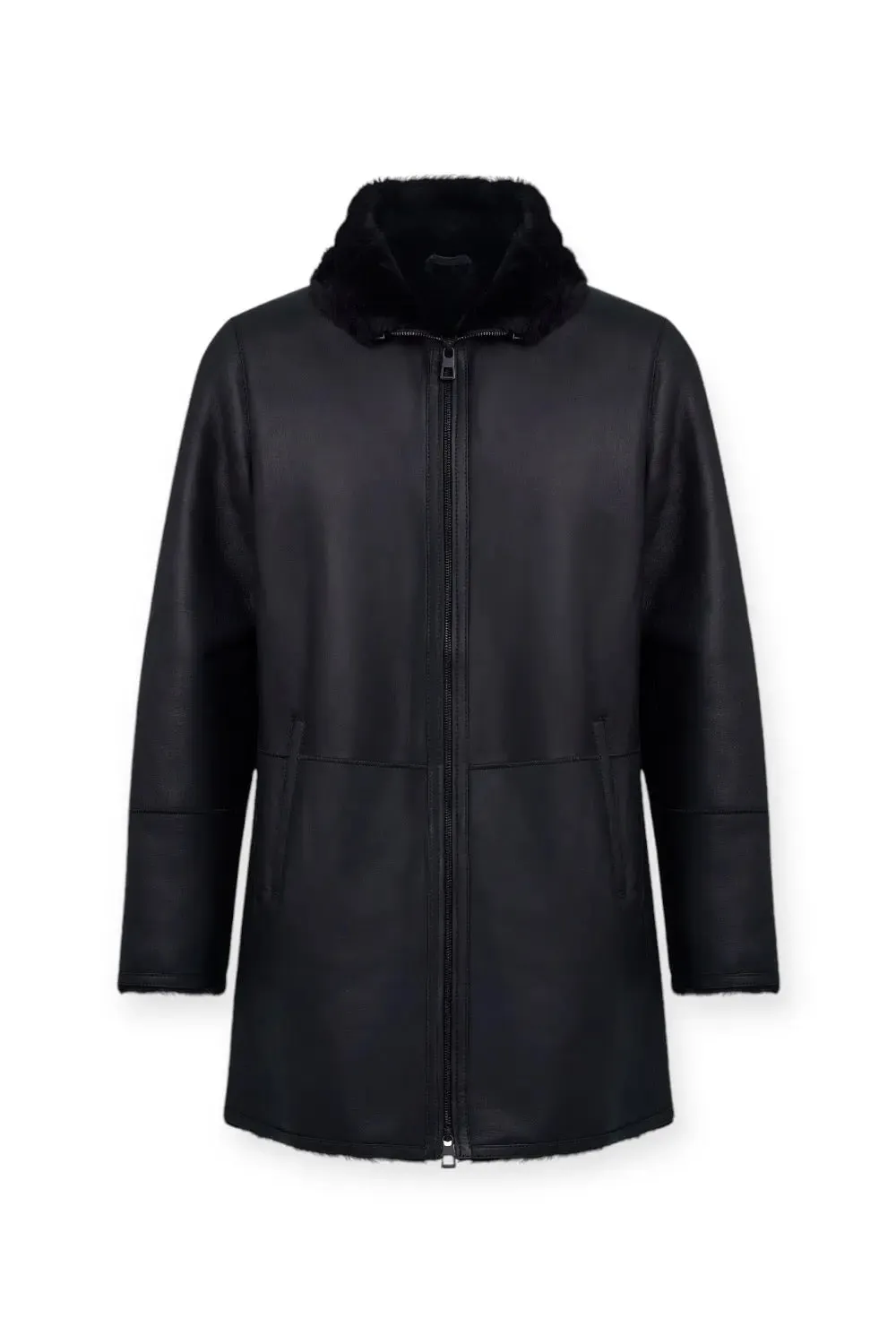 Domenico Sheepskin Leather Coat