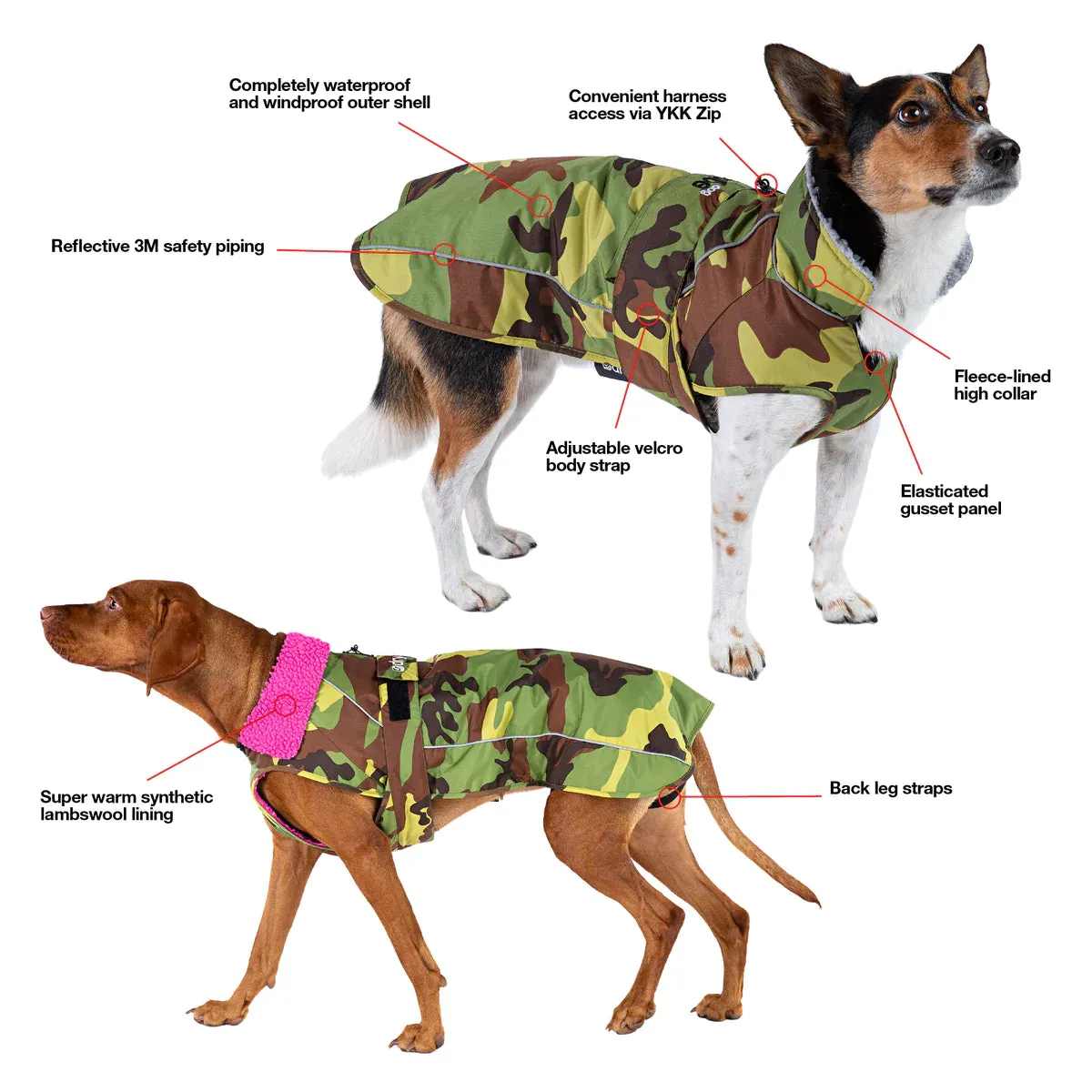 Dryrobe Dog Coat - Forest Green and Black