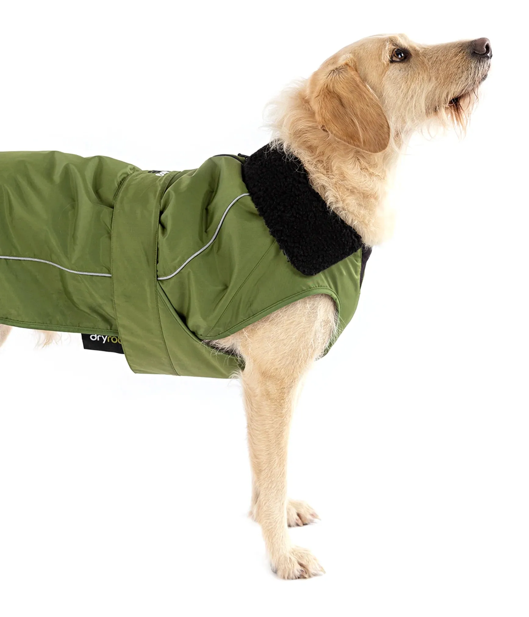 Dryrobe Dog Coat - Forest Green and Black