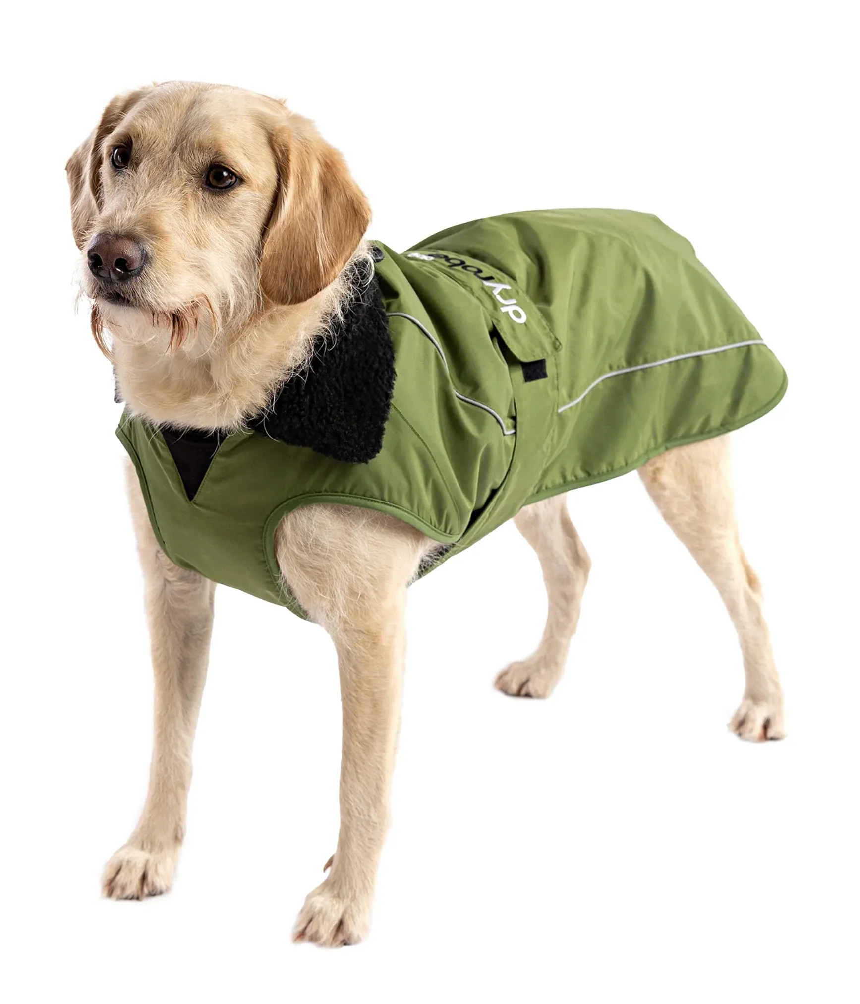 Dryrobe Dog Coat - Forest Green and Black