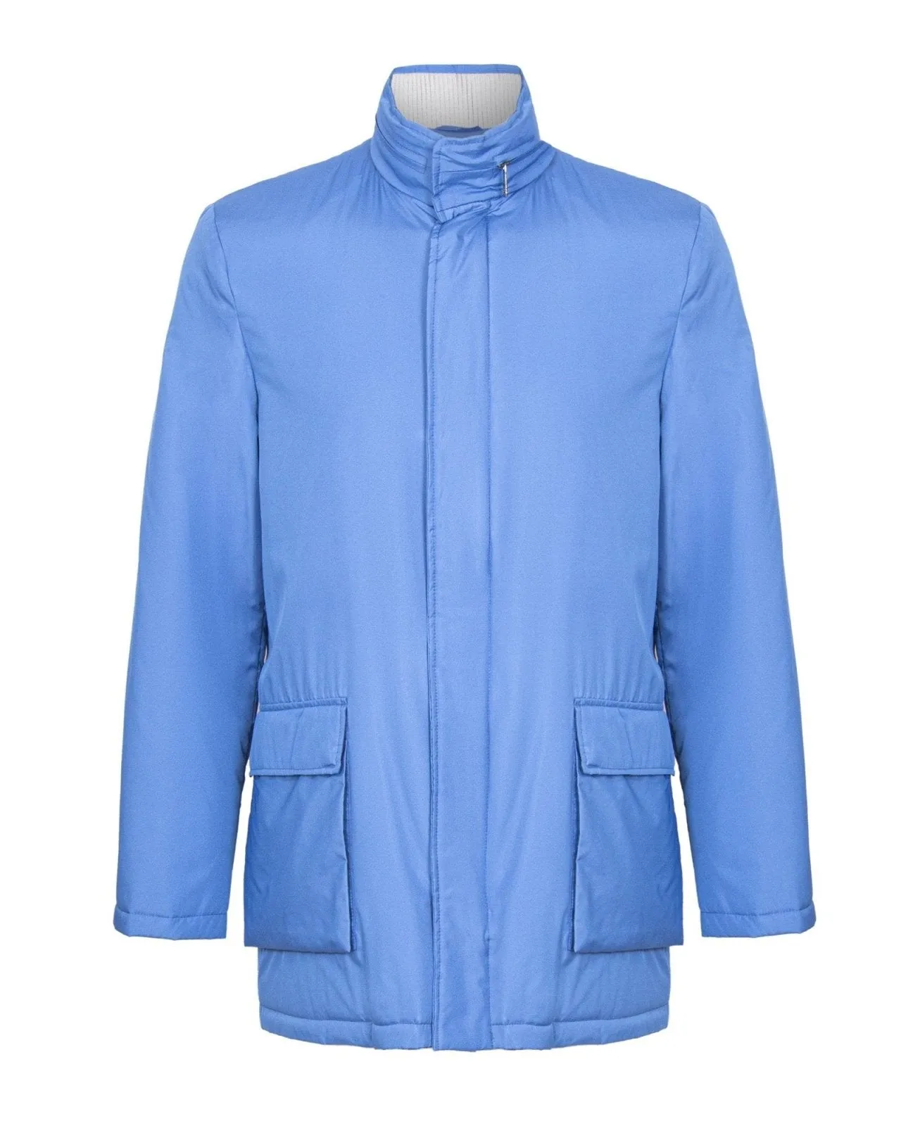 Ice Blue Long Waterproof Coat