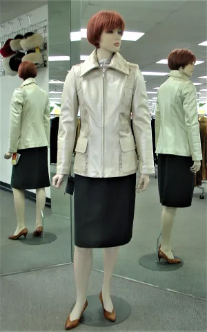 Ivory Lamb Leather Jacket