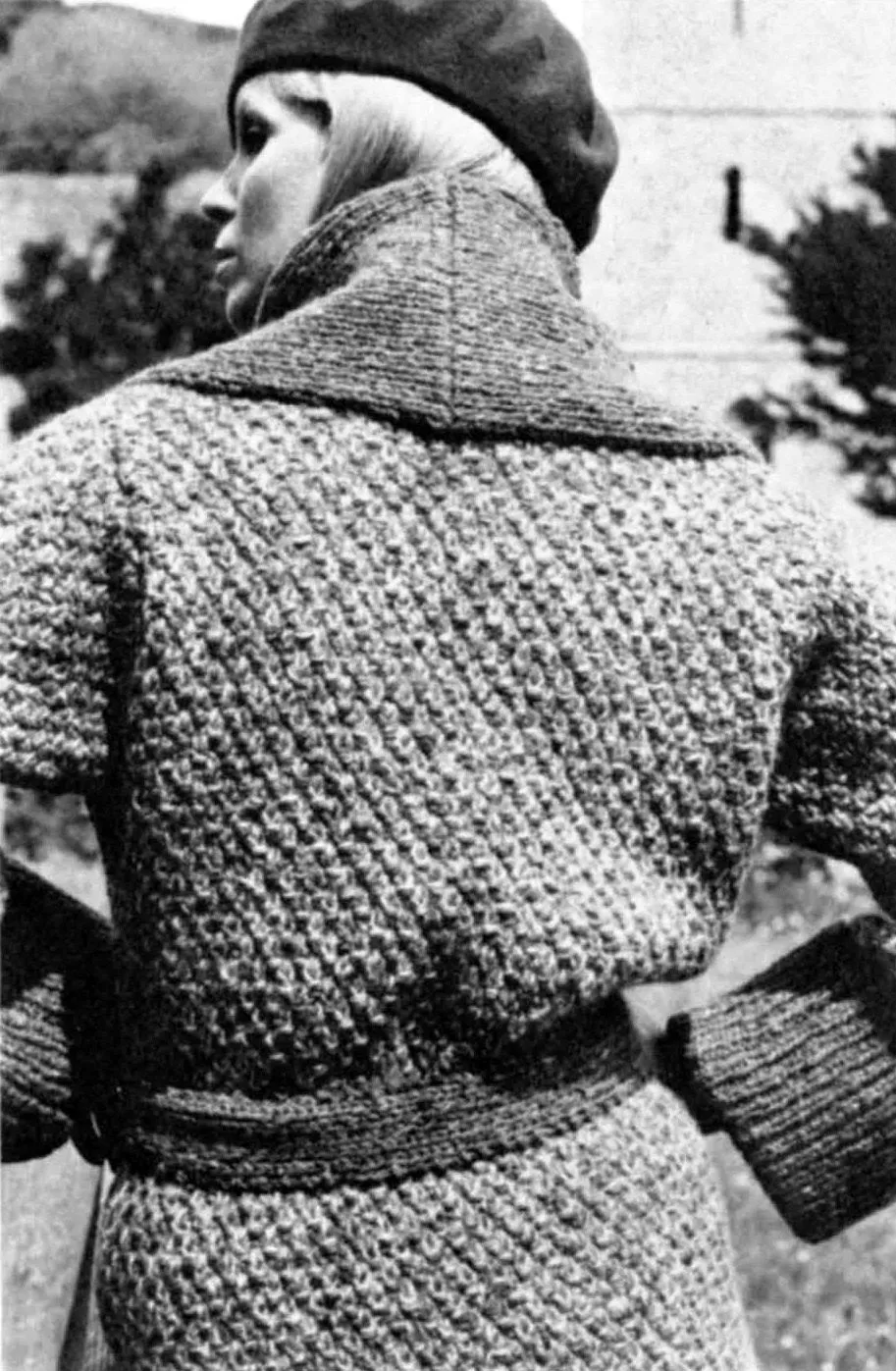 Knitted Ladies Coat Pattern, Long or Short Belted Coat, Instant Download