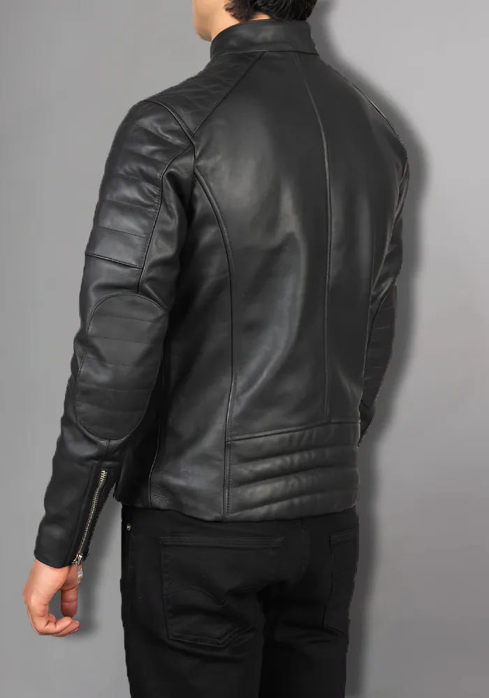 Mens Vintage Biker Leather Jacket