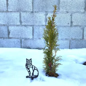 Mini Cat Garden Stake - Garden Decor - Metal Garden Stake - Gift for Her - Desk Accessories - Plant Desk - Indoor Planter Decor