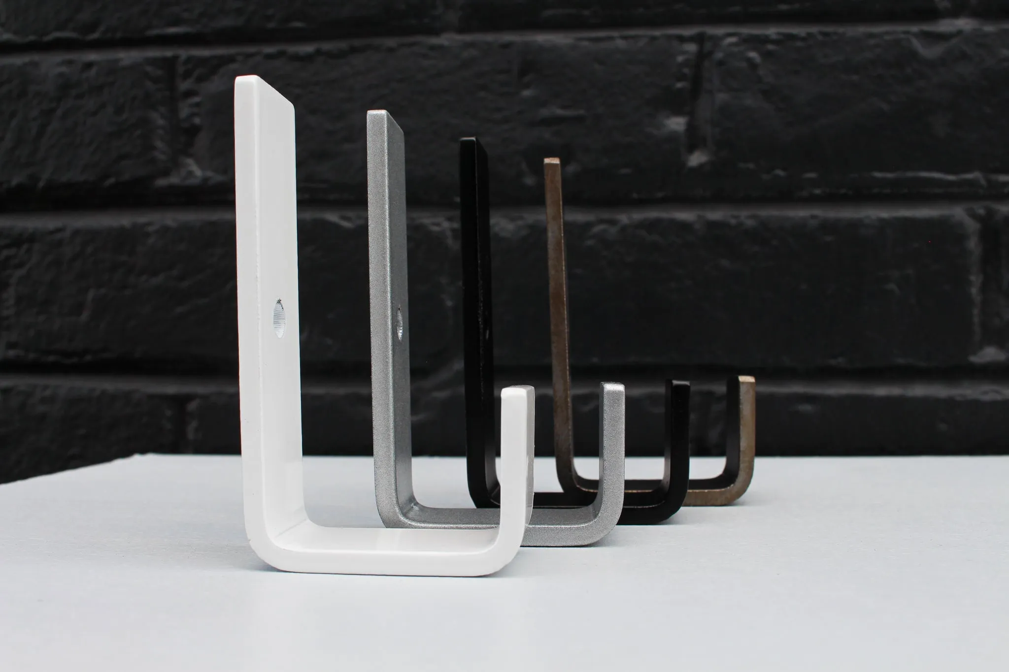 Modern Heavy Duty Slim J Hook - Indoor and Outdoor Use - Minimalist Wall Storage