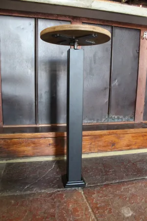 Modern Metal Pedestal Bar Stool - Tractor Seat OR Round Seat