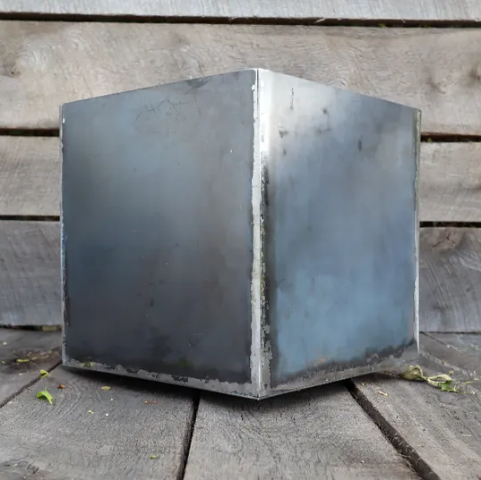 Modern Metal Planter 16" x 16" x 16" - Geometric Cube Plant Pot - Patio Garden Decor - Minimalist Backyard Decor - Gift For Her