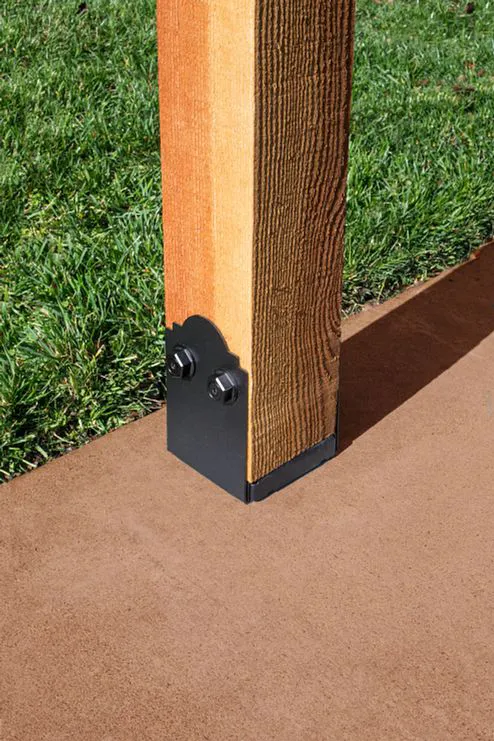 Outdoor Accents® Post Base for 6x6, ZMAX® Black Powder-Coated