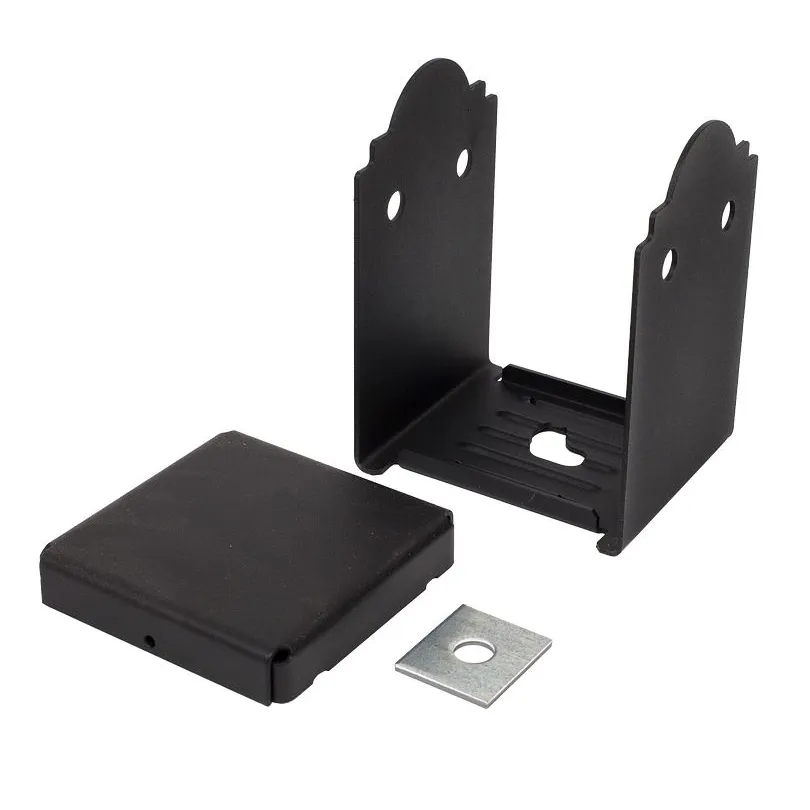 Outdoor Accents® Post Base for 6x6, ZMAX® Black Powder-Coated