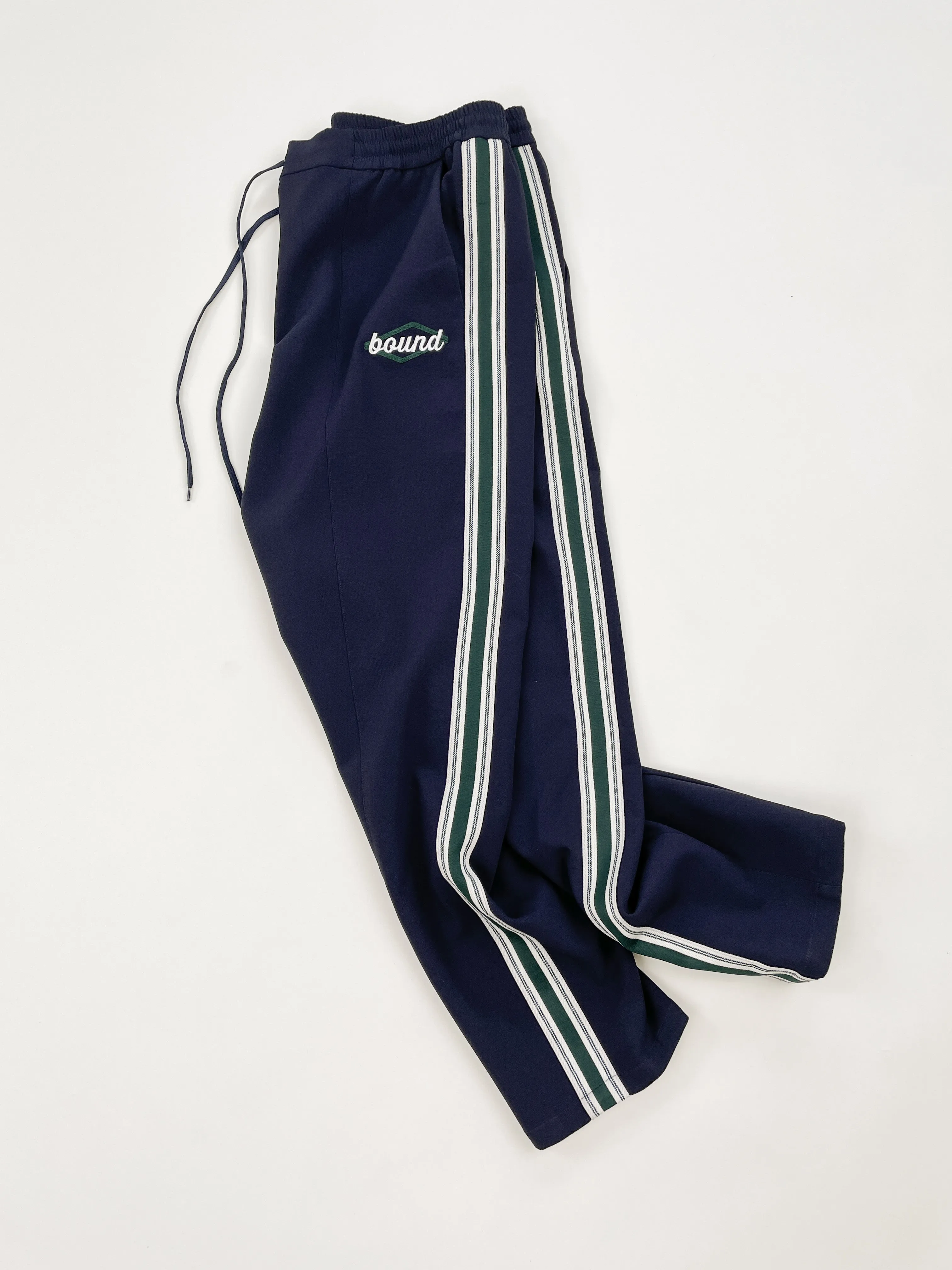 PAULIE NAVY STRIPE TRACKPANTS