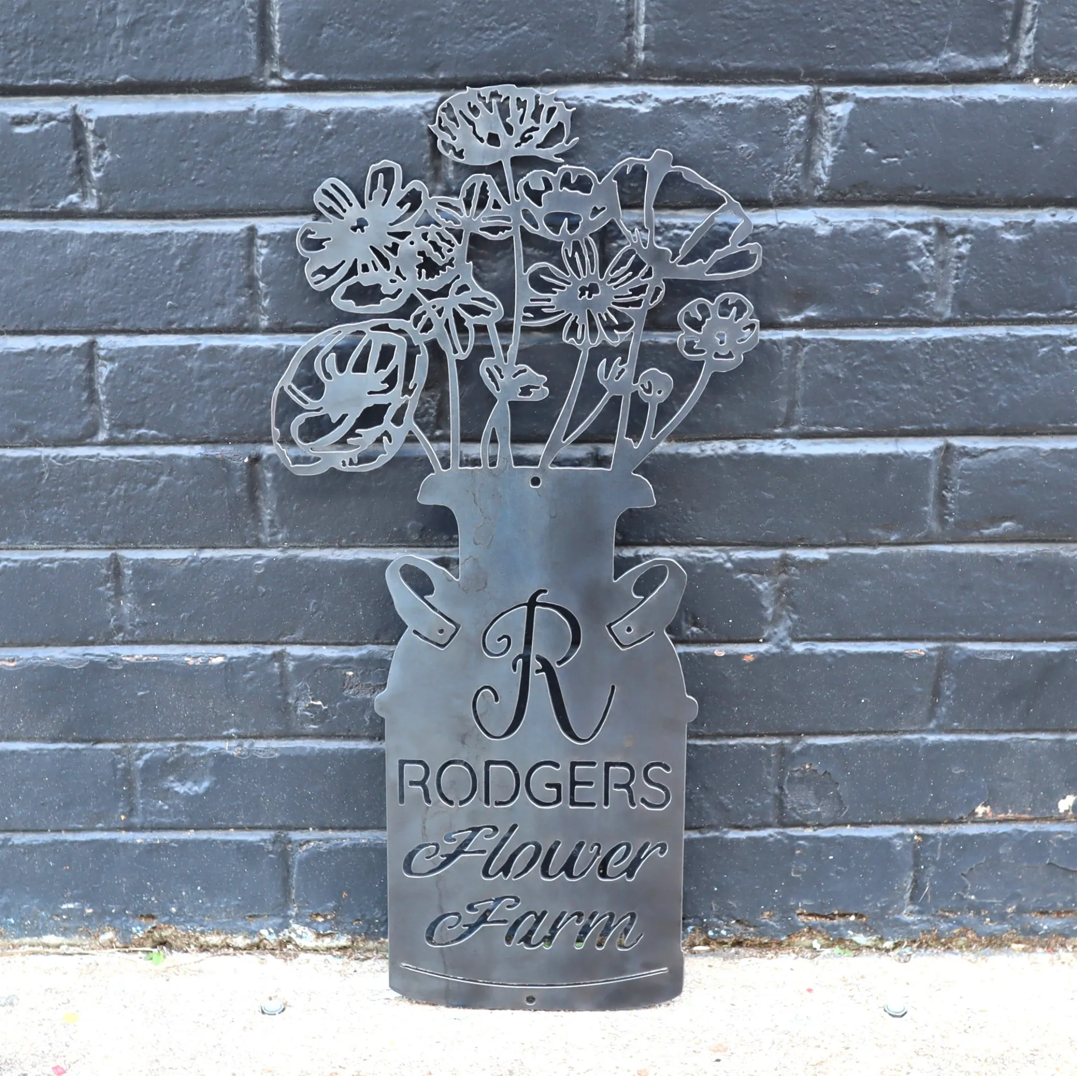 Personalized Flower Bucket - Handmade Gift, Wall Art, Garden Decor, Personalized Gifts, Custom Metal Art, Home Gifts