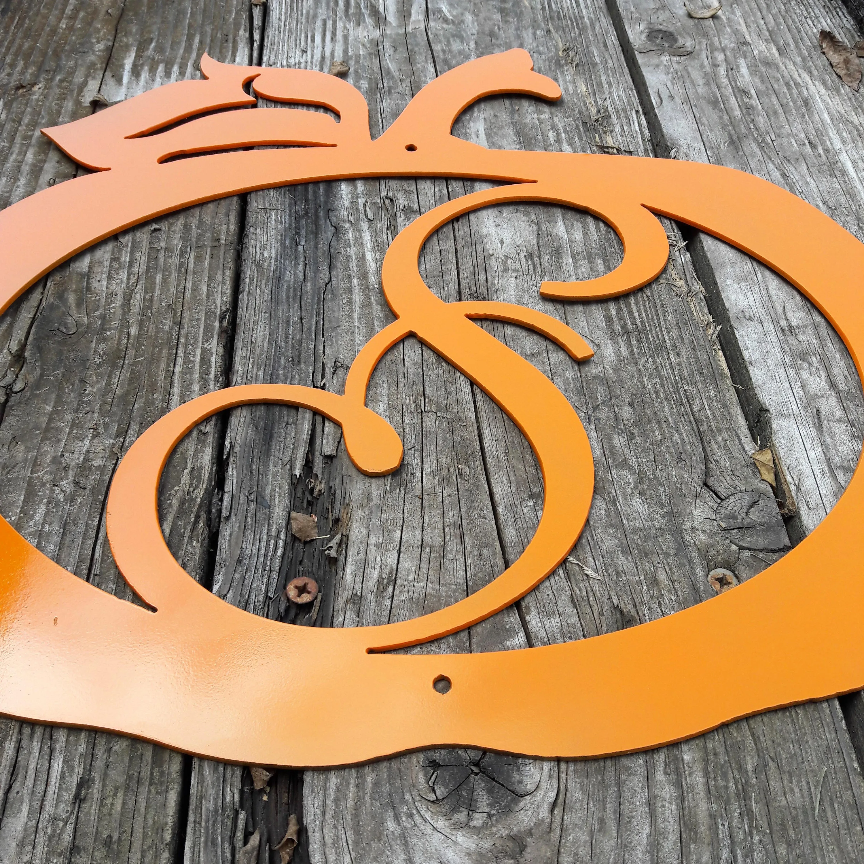 Personalized PUMPKIN MONOGRAM Metal Sign - Fall Decorations, Autumn, Fall Decor, Door Hanger, Wall Decor