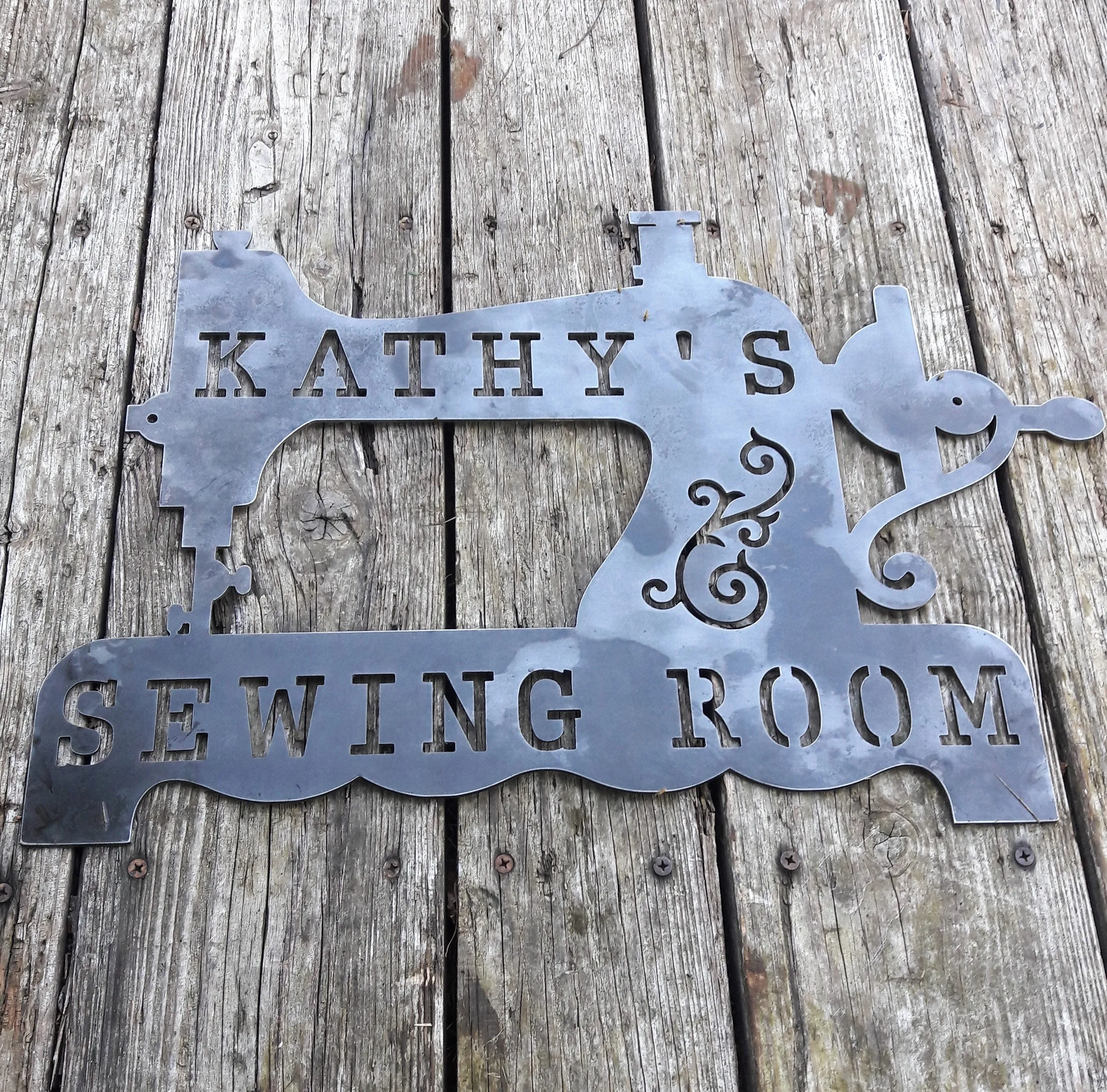 Sewing Room Sign - Personalized Home Decor, Personalized Metal Signs