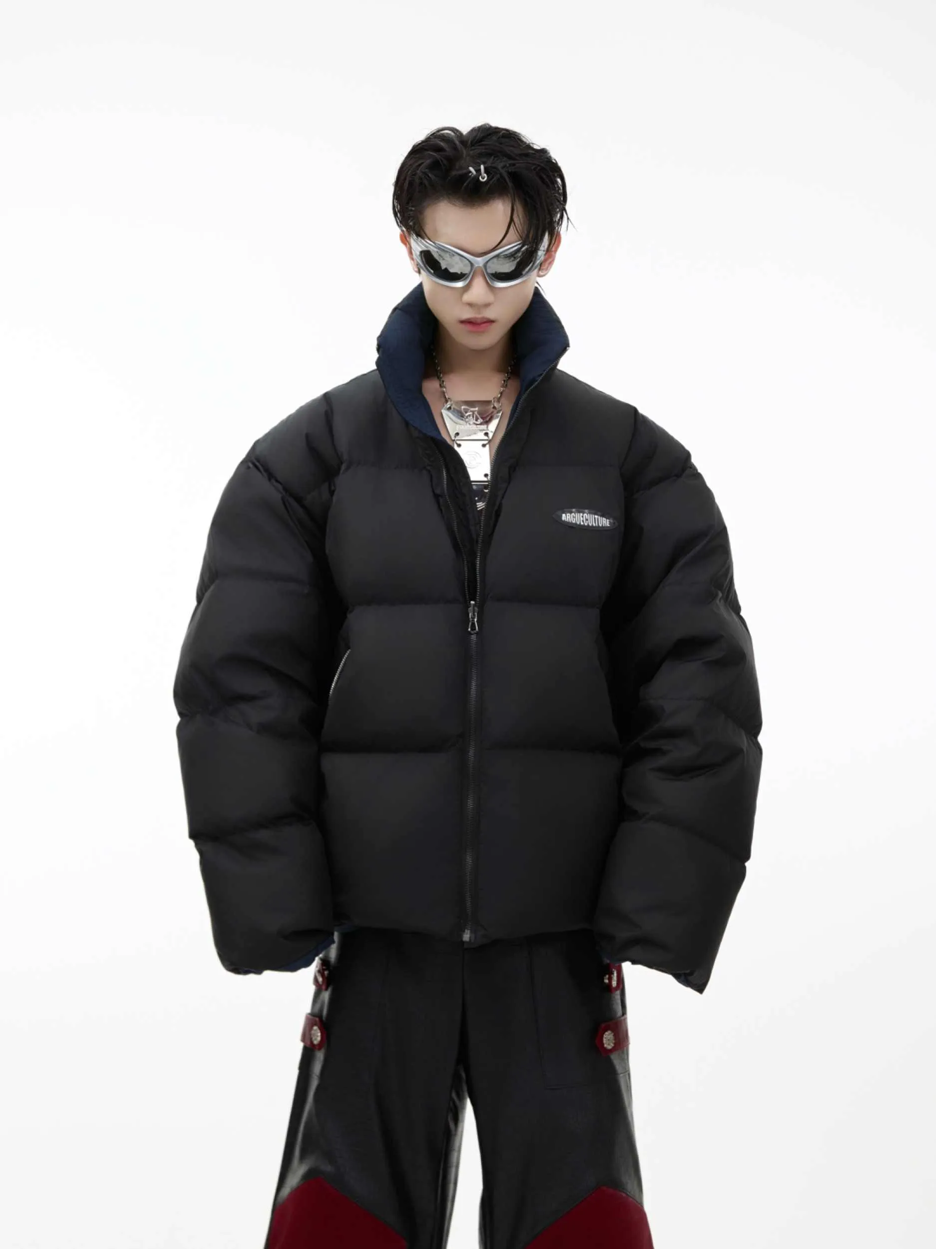 Stand Collar Double-sided Wear Extra Thick Down Jacket