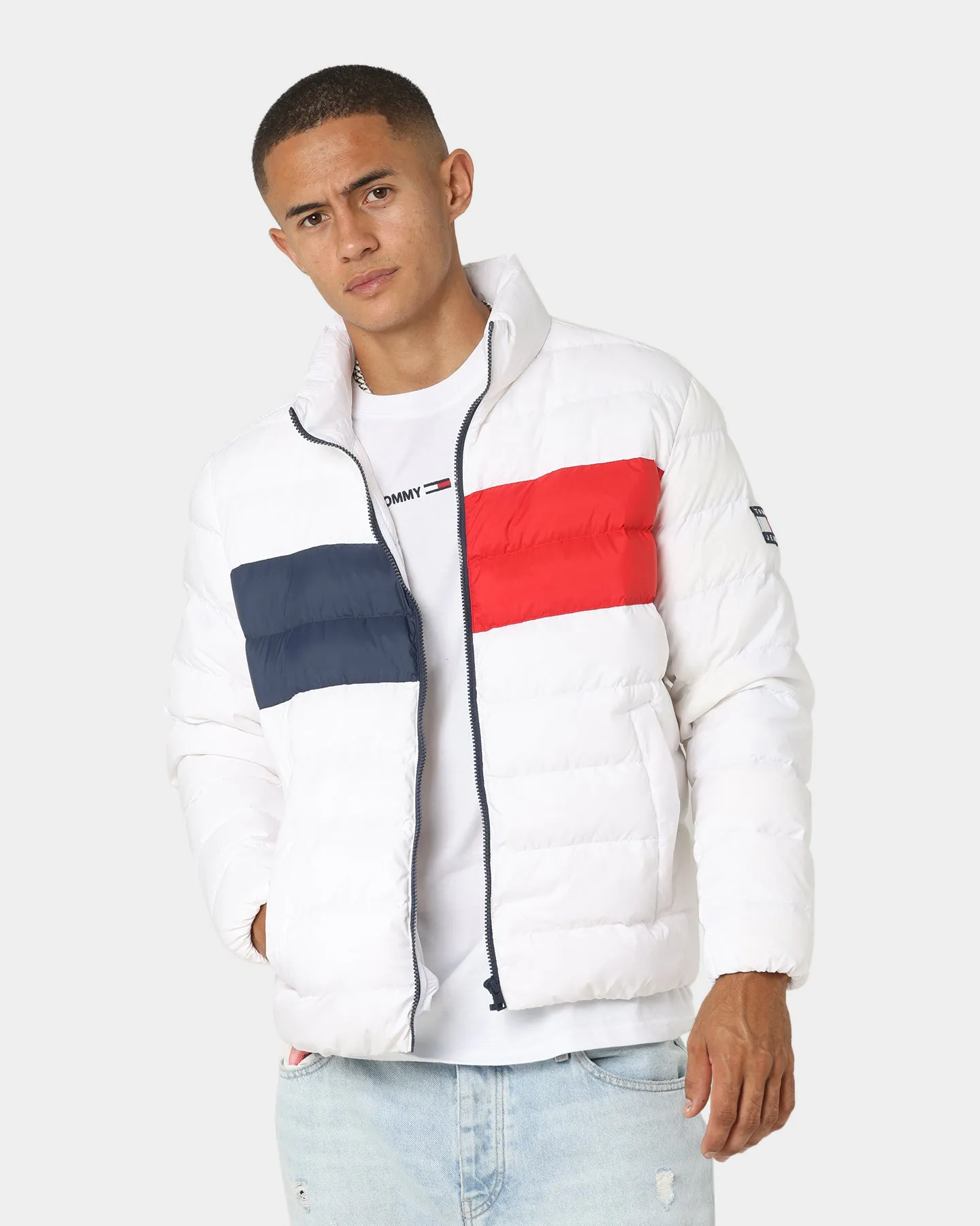 Tommy Jeans Essential Flag Down Jacket White