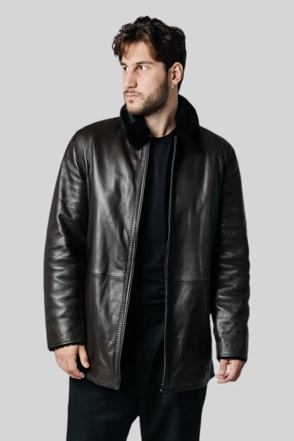 Vincent Sheepskin Leather Coat