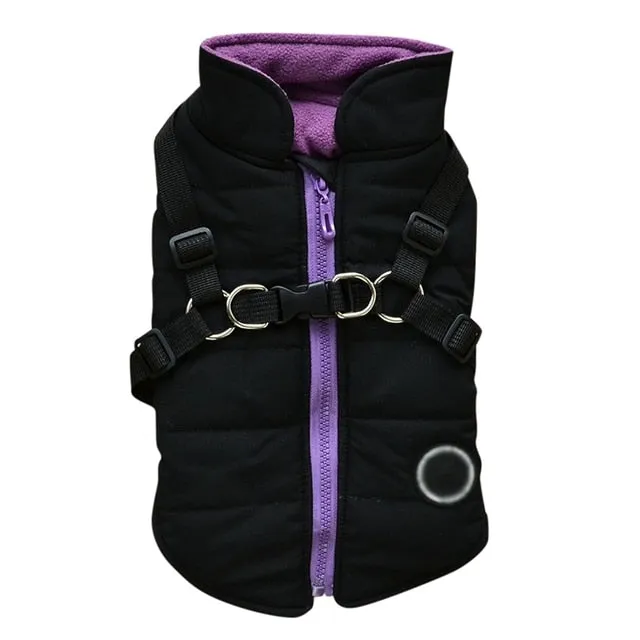 Waterproof Pet Coat With Harness