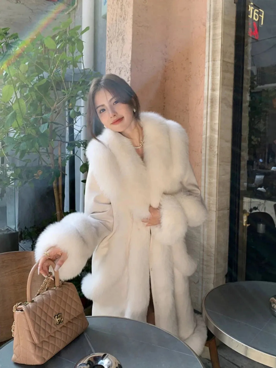 Women's Long Warm Faux Fur Coat