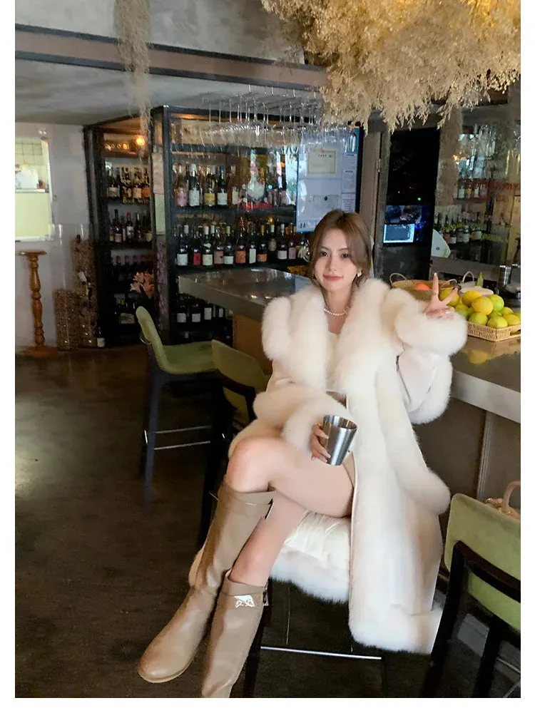 Women's Long Warm Faux Fur Coat