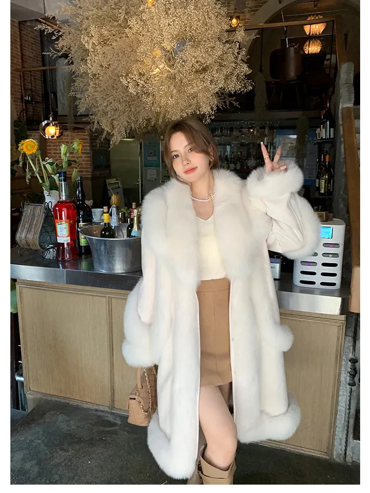 Women's Long Warm Faux Fur Coat